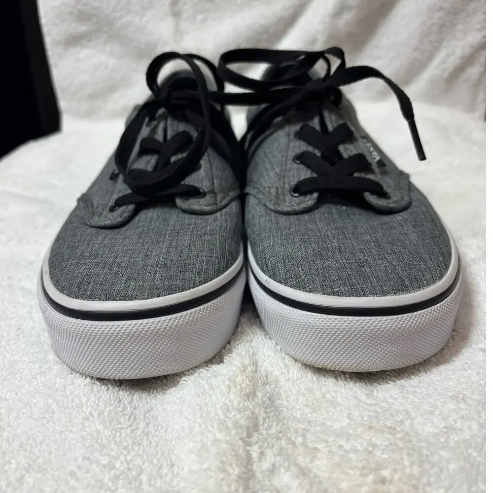 Vans Youth 6 Off The Wall Skateboard Lace Up Sneaker Gray - Picture 3 of 8